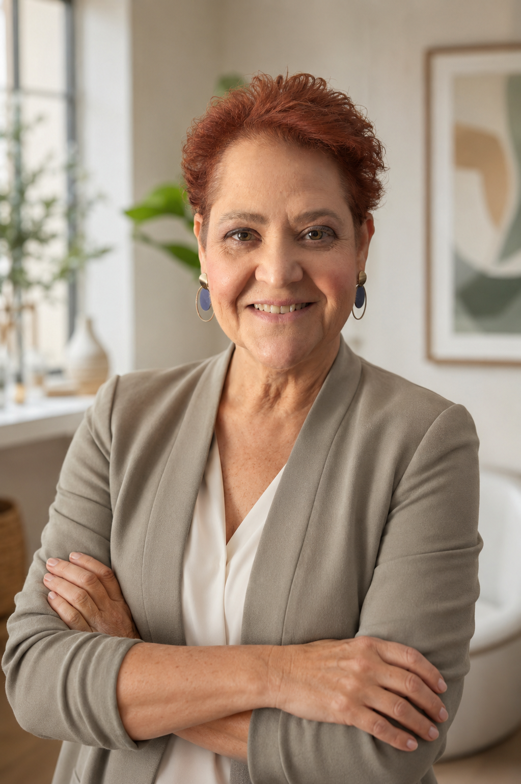 Portrait of Debbie Allen, owner of Simply Natural Nails